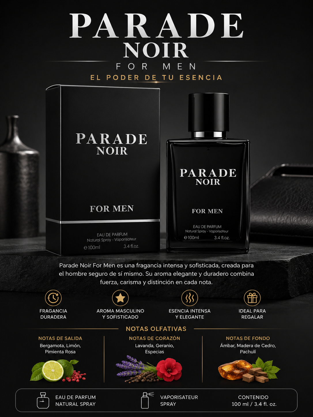 Parade Noir For Men – Eau de Parfum 100 ml