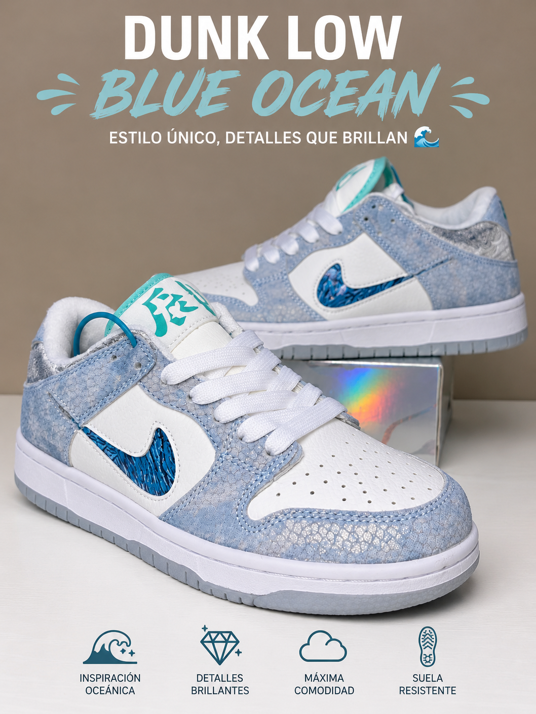 Zapatillas Dunk Low Blue Ocean 🌊👟