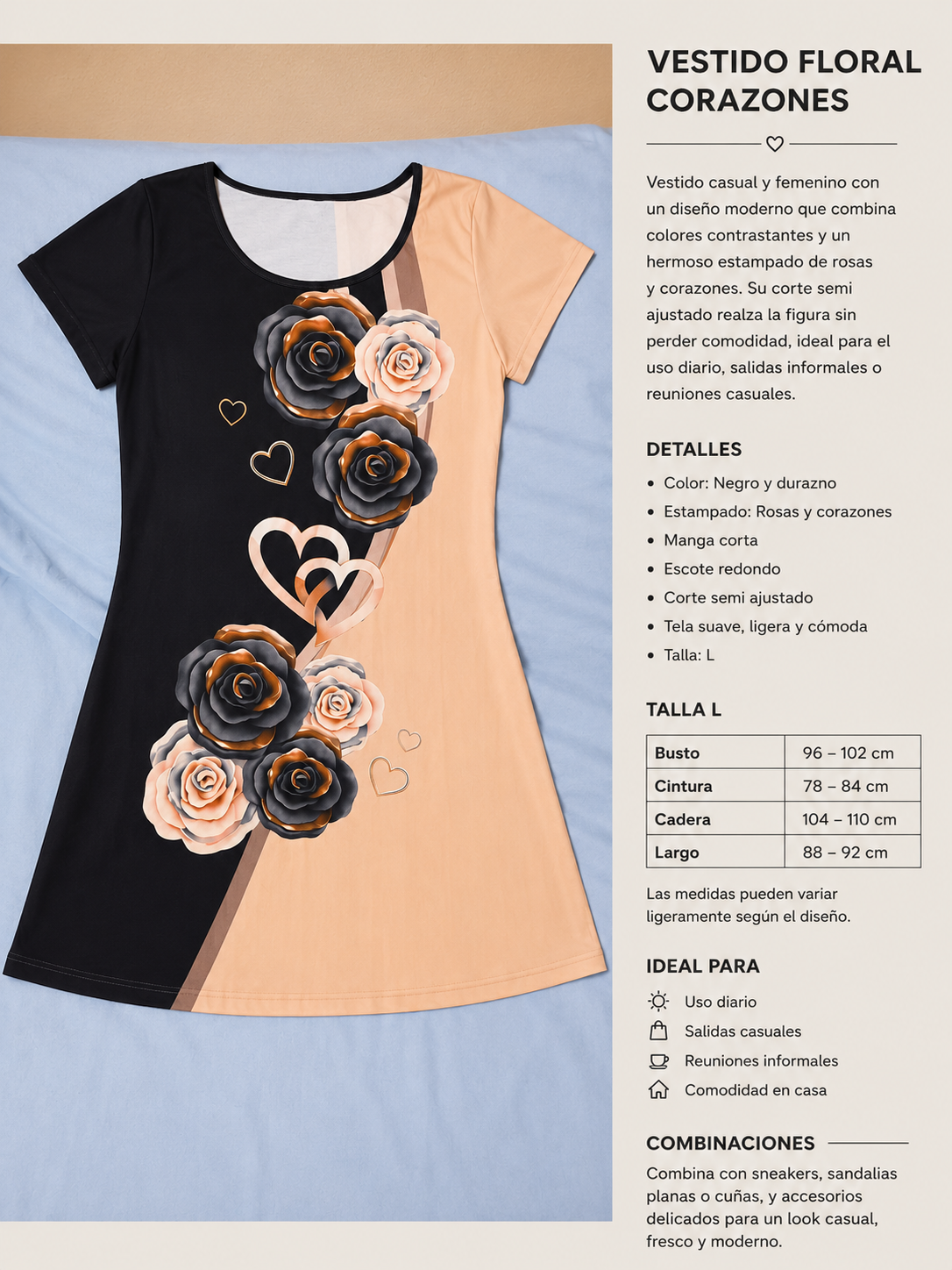 Vestido Florar con corazones