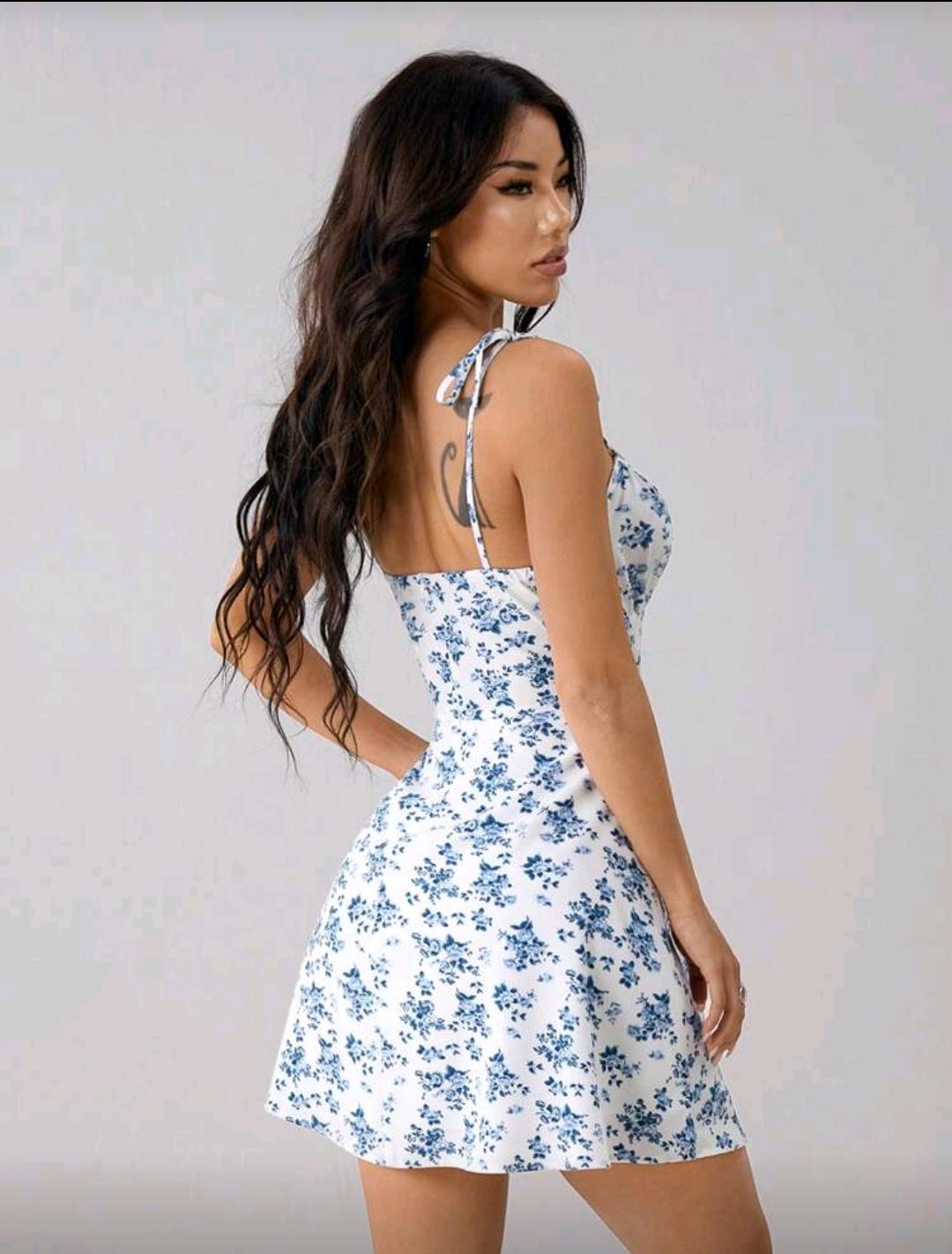 Vestido Floral de Verano con Tirantes Ajustables