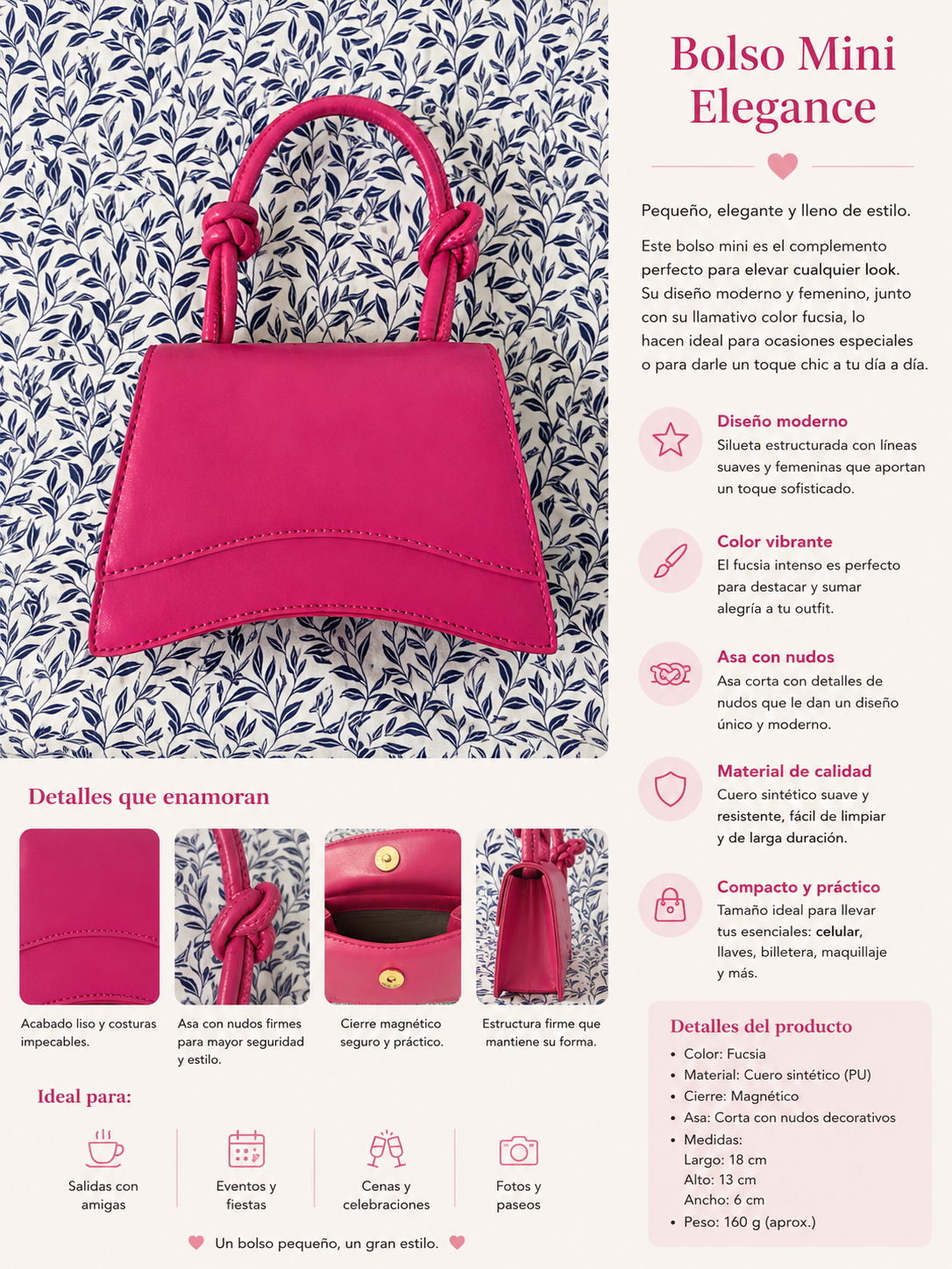 Bolso Mini Elegance Fucsia