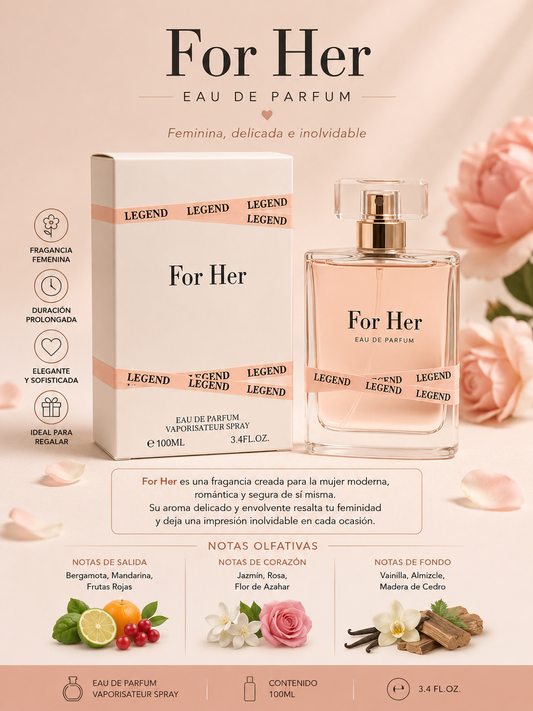 For Her Legend – Eau de Parfum para Mujer 100 ml