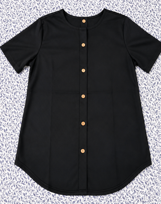 Blusa Casual Elegante con Botones Decorativos