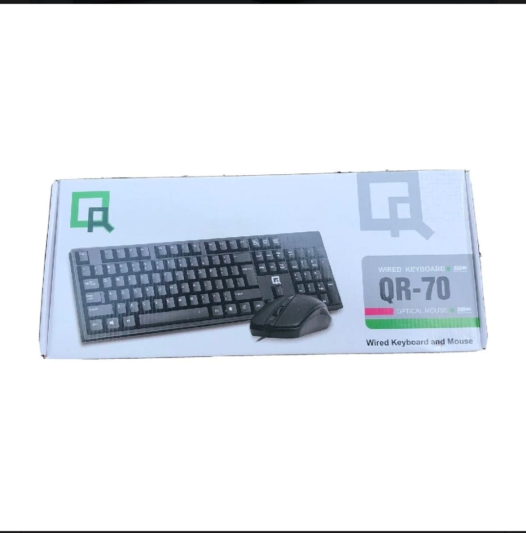 Combo de teclado y mouse con cable modelo QR-70
