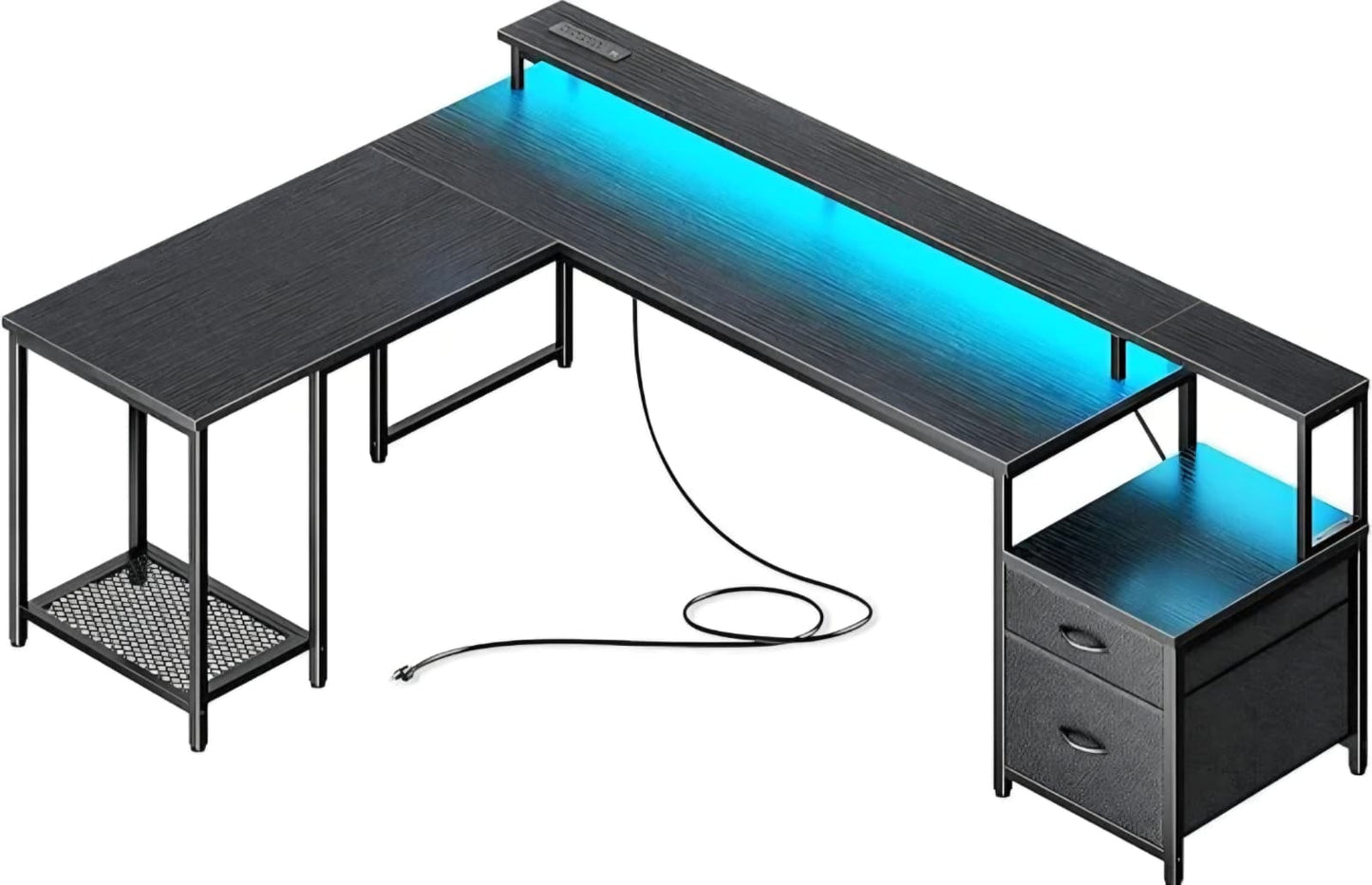 Escritorio Gamer con Iluminación LED