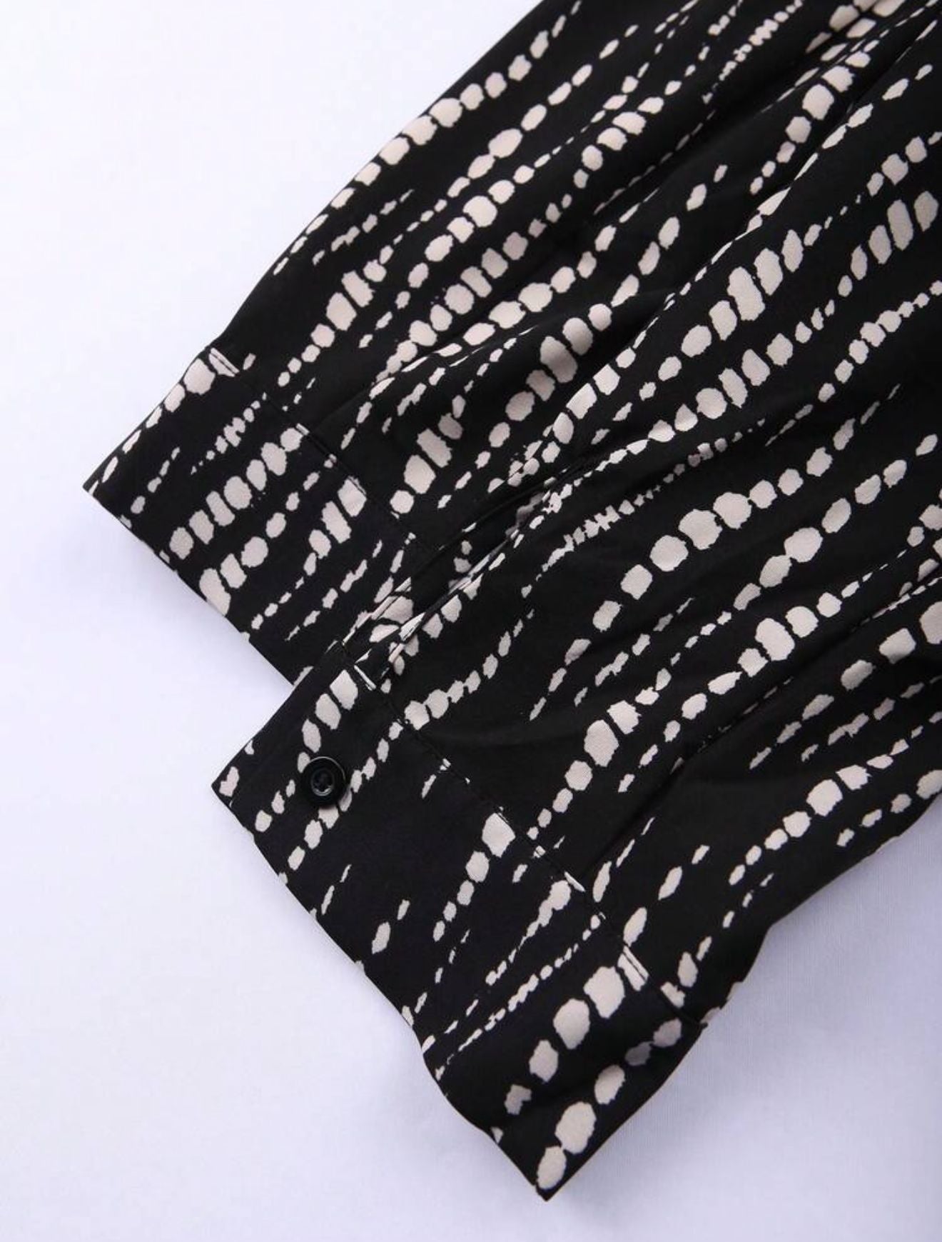 Vestido largo de mujer talla grande de manga larga con estampado