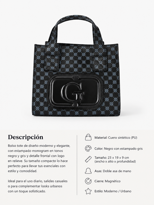 Bolso Tote Negro Elegante para Mujer