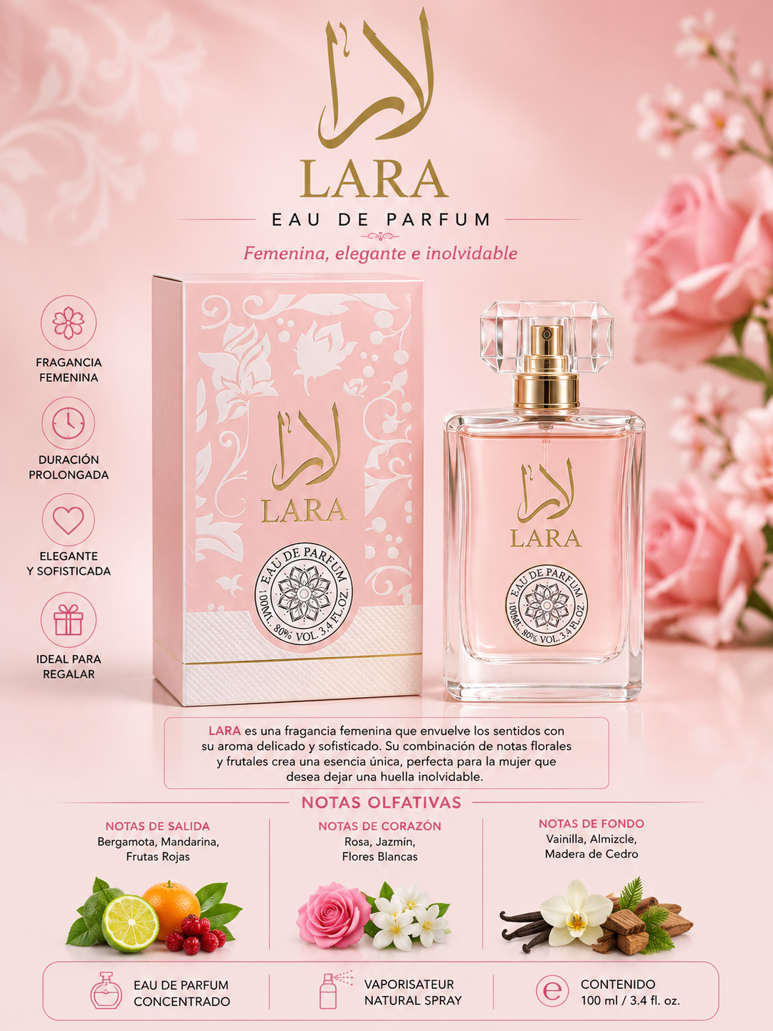 Lara – Eau de Parfum para Mujer 100 ml